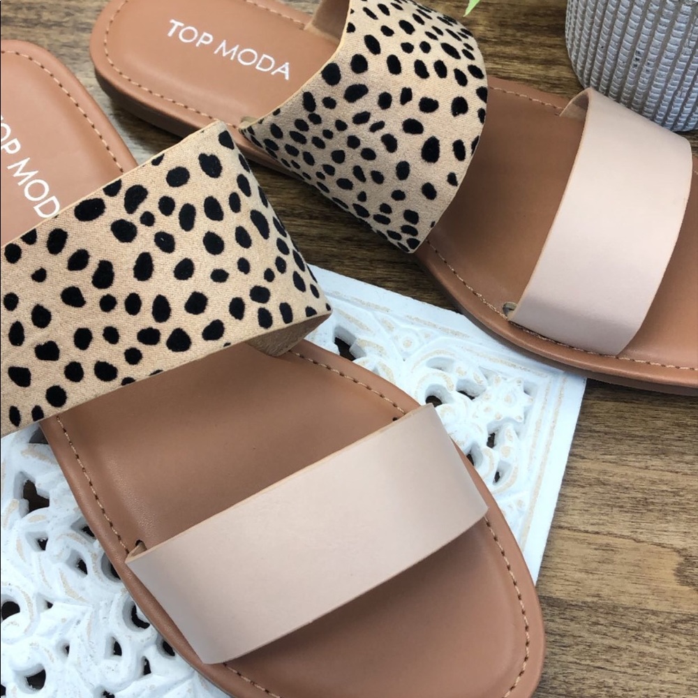 Printed Two Strap Sandals